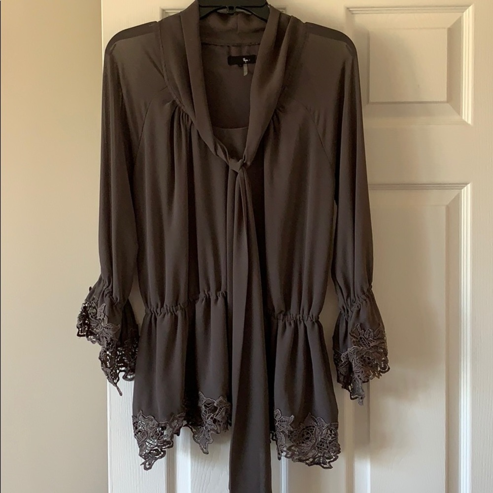 Grey lace blouse